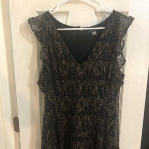 Sparkly gold lace dress